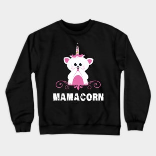 Mamacorn Cat Unicorn Mom Crewneck Sweatshirt